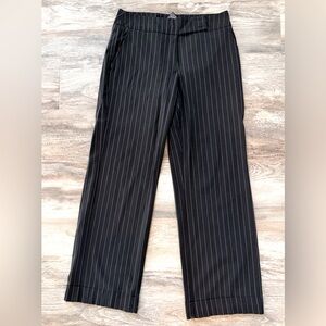 Classic pinstripe trousers.  Front and back pockets!